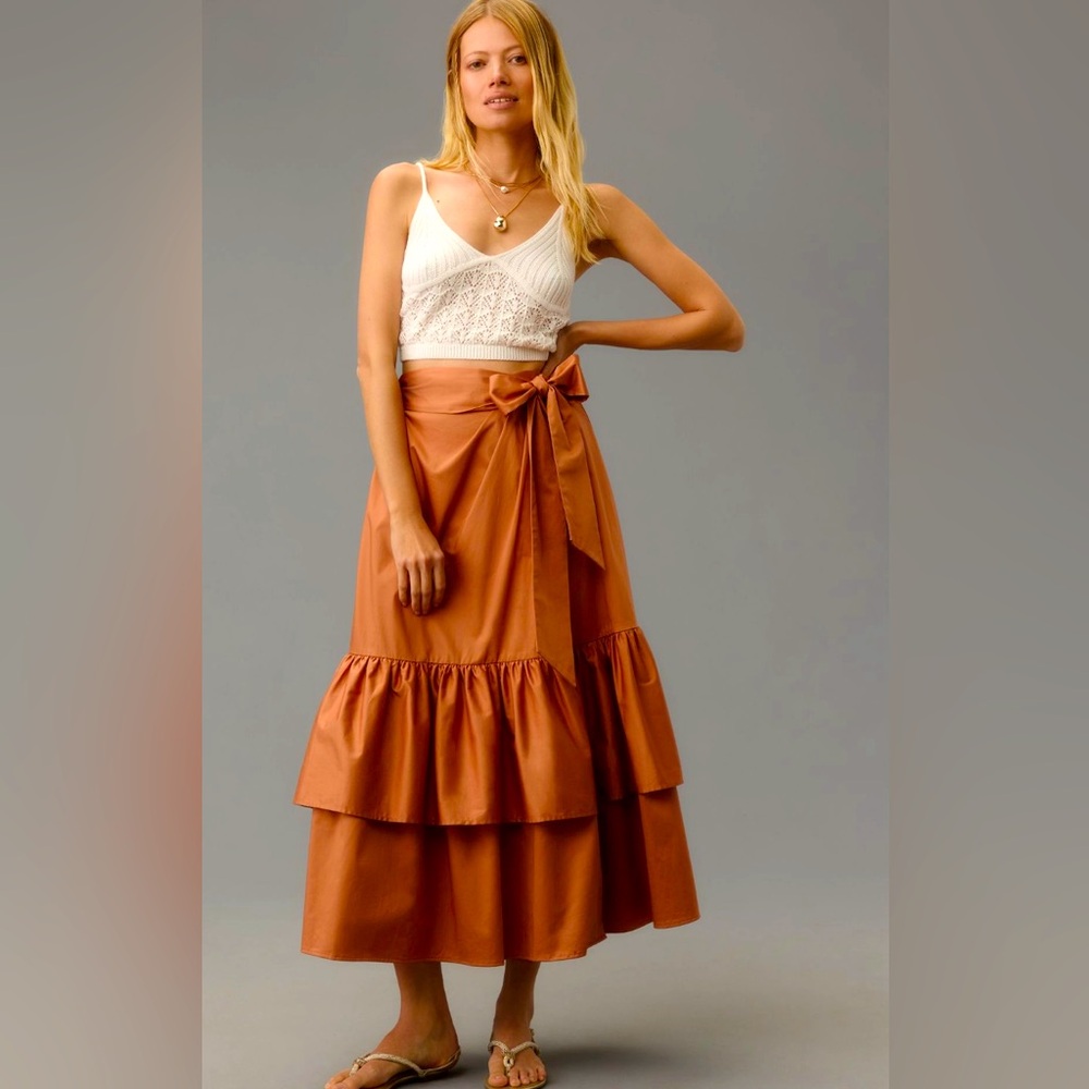 Anthropologie Hutch Wrap Midi Skirt size 20 W NWT